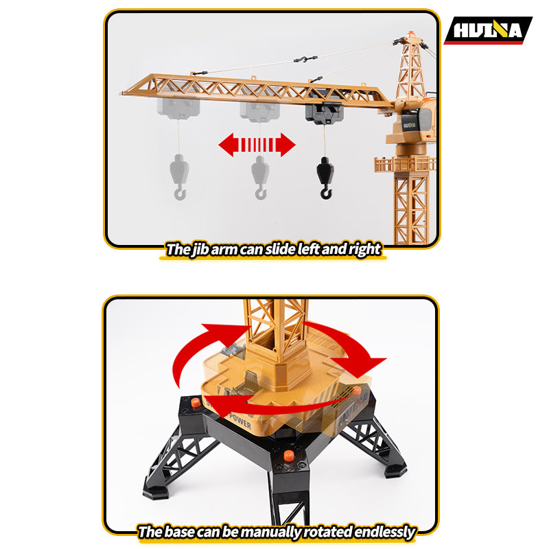 Huina 1585 1:14 Semi-alloy Remote Control Tower Crane Model Toy (2025 MODEL)