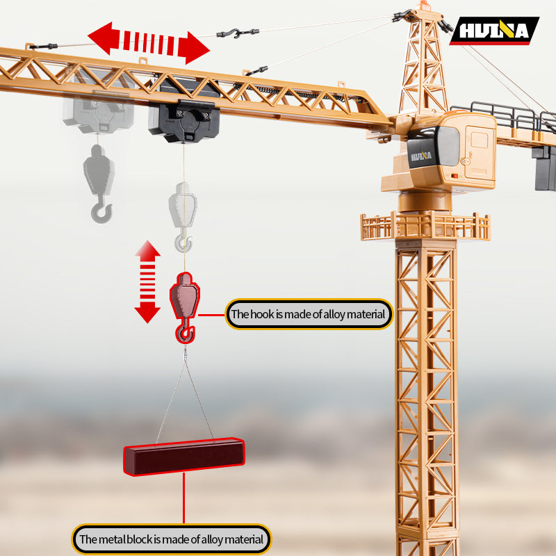 Huina 1585 1:14 Semi-alloy Remote Control Tower Crane Model Toy (2025 MODEL)