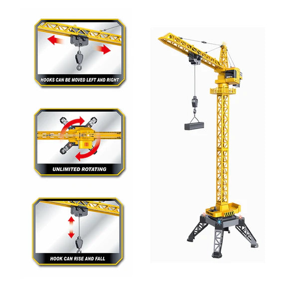 Huina 1585 1:14 Semi-alloy Remote Control Tower Crane Model Toy (2025 MODEL)