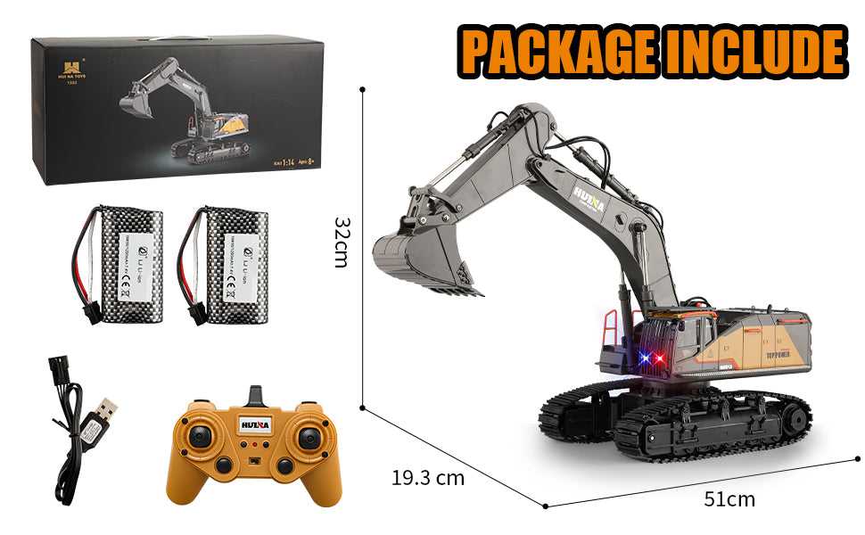 Huina 1592 1:14 Remote Control Excavator (2025 MODEL)