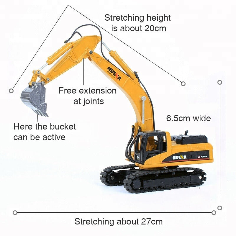 Huina 1710 1:50 Alloy Diecast Excavator