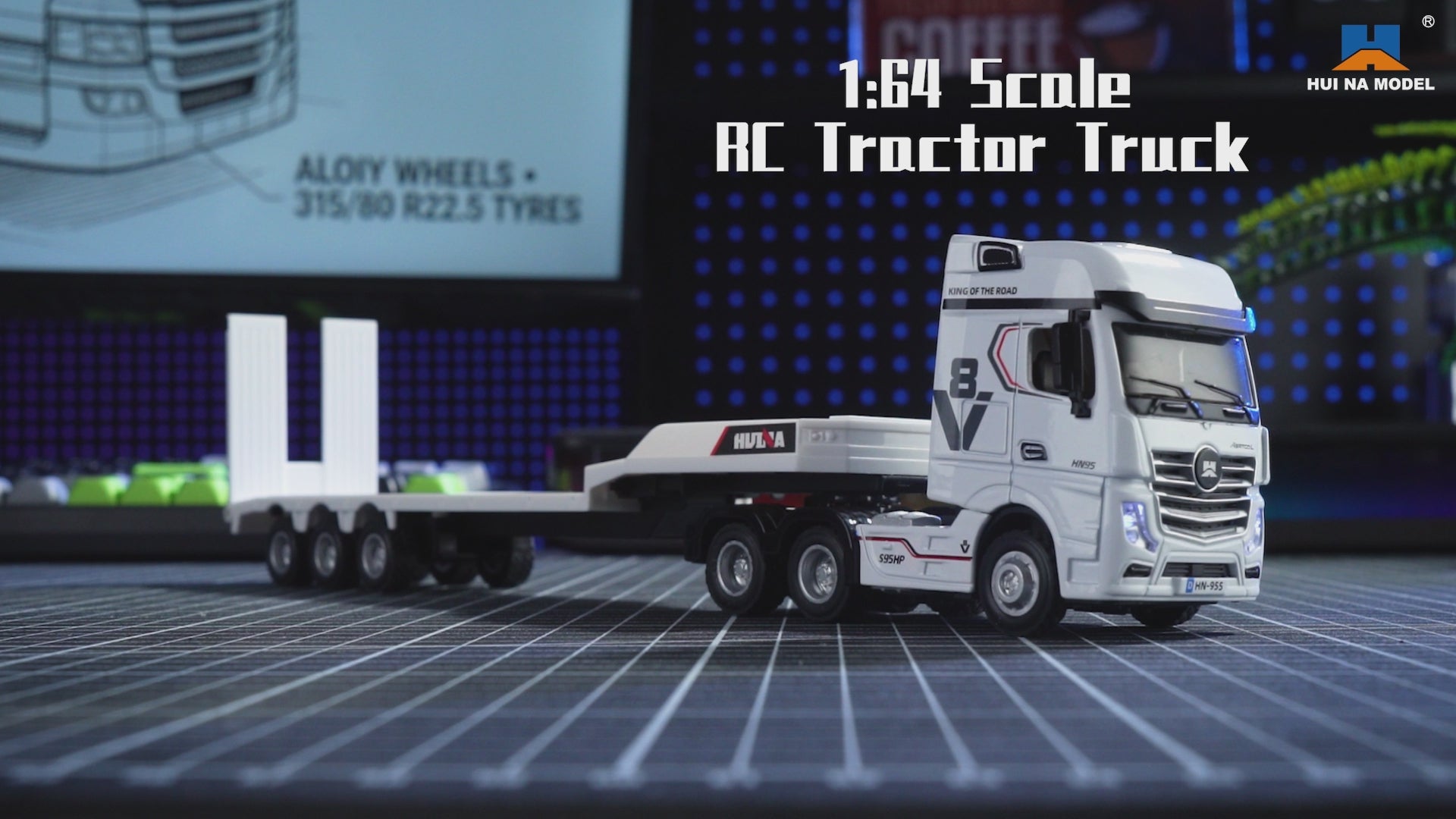 Huina 9900 1:64 Flatbed Trailer