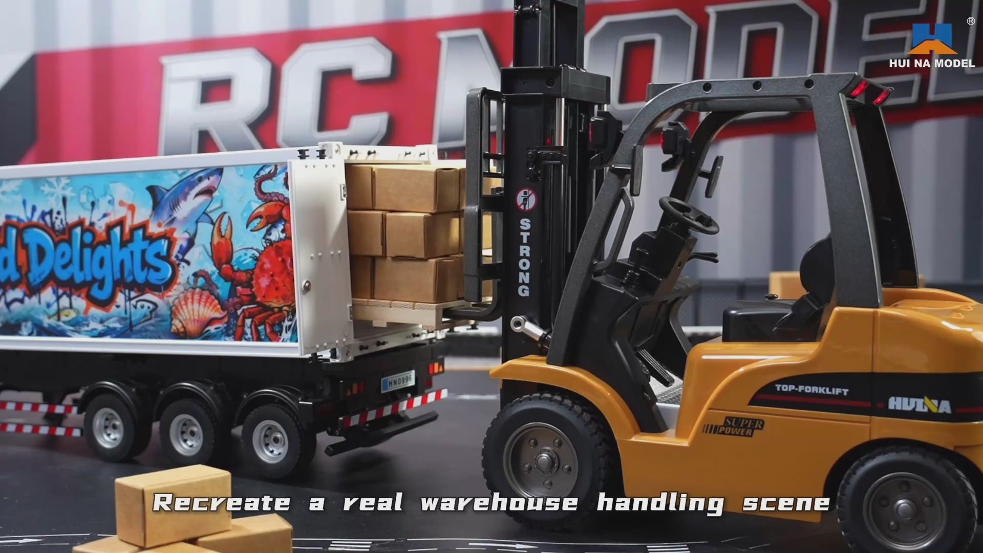 Huina 1577H 1:10 Semi-alloy Remote Control Forklift Toy